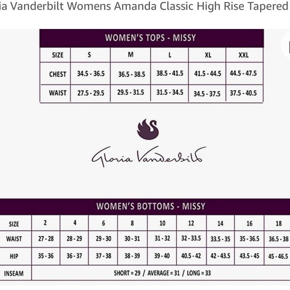 Gloria Vanderbilt 18 Short Womens Amanda Classic High Rise Tapered Jean - Picture 4 of 8